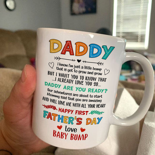 Daddy Are You Ready Mug Funny 1st Father's Day Gift For Dad To Be