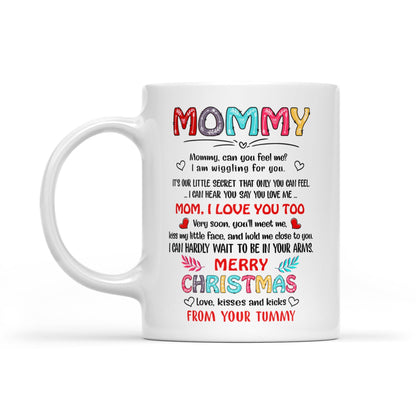 I Love You Too Merry Christmas Bump Mug Gift For Expecting Mom