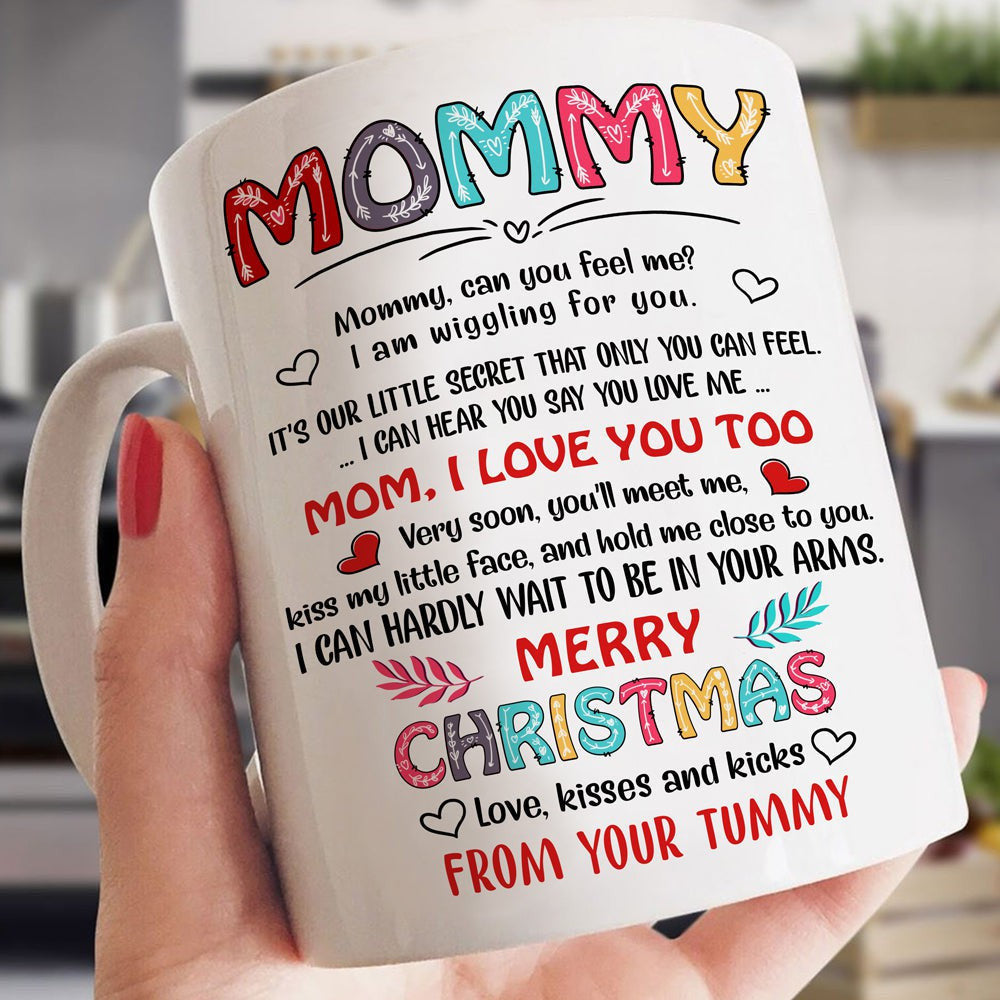  I Love You Too Merry Christmas Bump Mug Gift For Expecting Mom