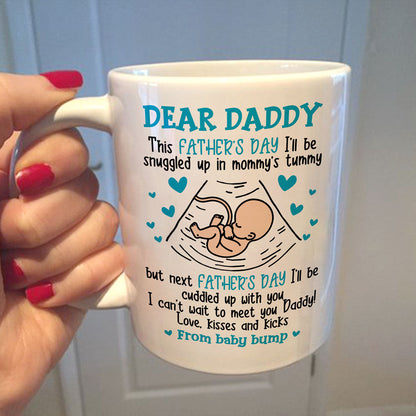 Can't Wait To Meet Daddy Mug Father's Day Gift For Dad To Be