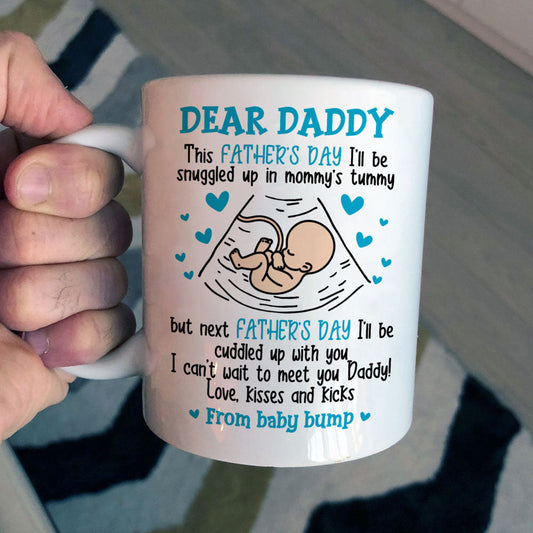 Can't Wait To Meet Daddy Mug Father's Day Gift For Dad To Be
