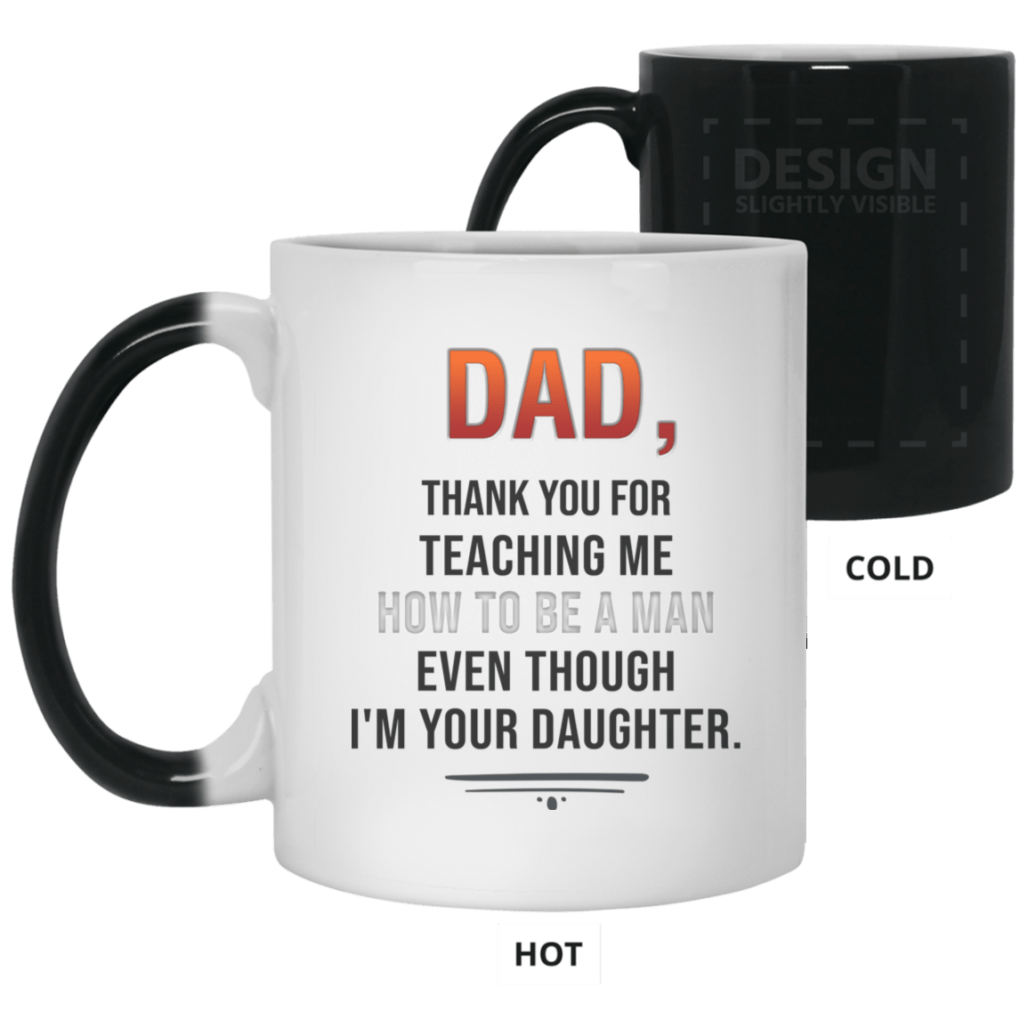 Dad Thank For Teaching Me How To Be A Man Mug - Funny Gift For Dad From Daughter