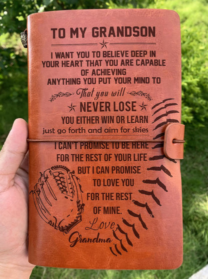 I Love You For The Rest Of Mine Baseball Notebook Gift For Grandson From Grandma 