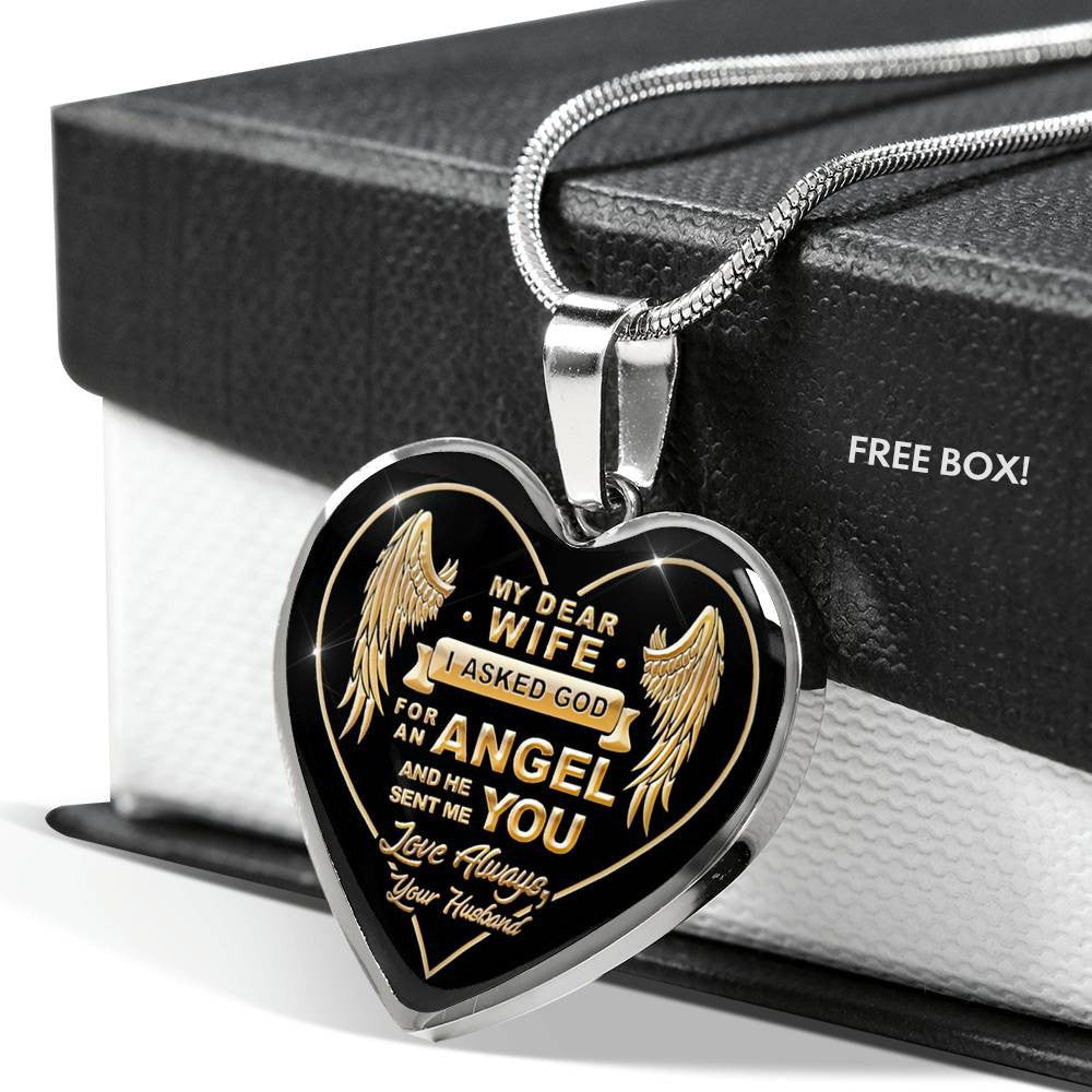 My Dear Wife I Asked God For An Angel Necklace Gift For Wife