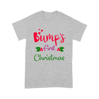 Christmas Gift For Pregnant Mom Bump's First Christmas T-shirt