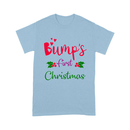 Christmas Gift For Pregnant Mom Bump's First Christmas T-shirt