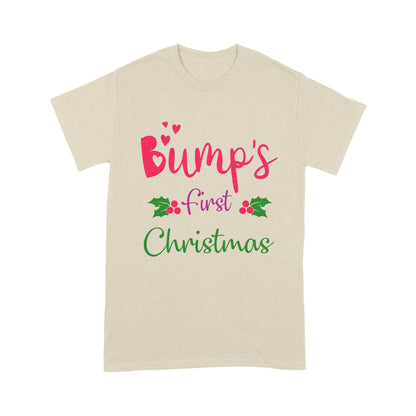 Christmas Gift For Pregnant Mom Bump's First Christmas T-shirt