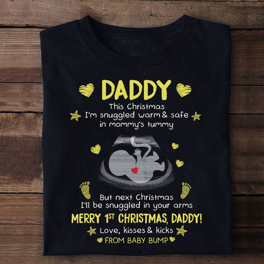 Christmas Gift Snuggled Up Bump T-shirt