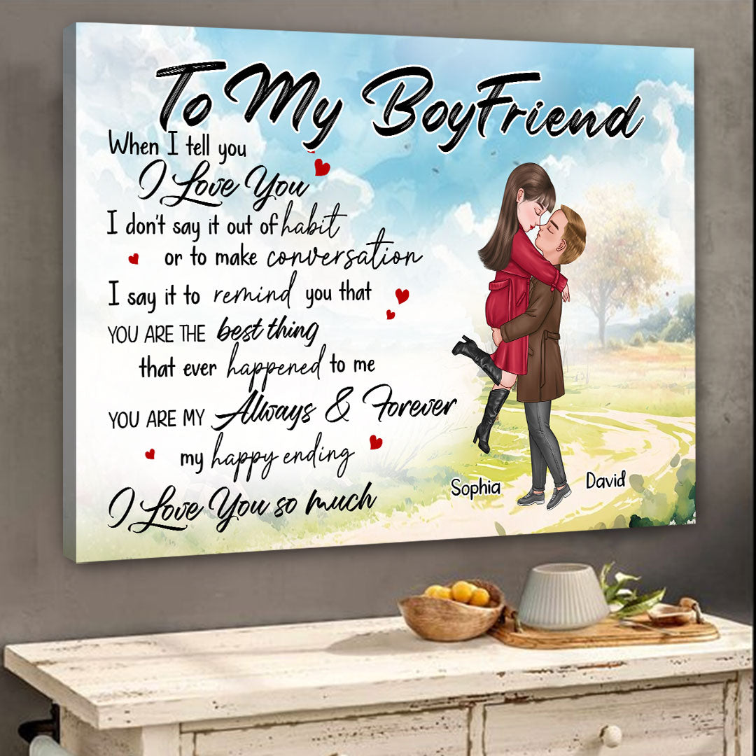 You're My Always And Forever Canvas Personalized Gift For Boyfriend
