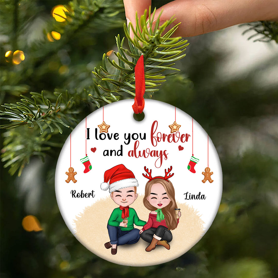 I Love You Forever And Always Ornament Personalized Gifts For Couple