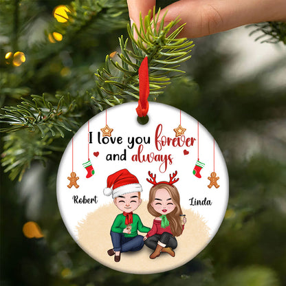 I Love You Forever And Always Ornament Personalized Gifts For Couple