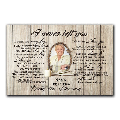 Always With You Canvas Personalized Memorial Gift For Loss of Dad, Mom