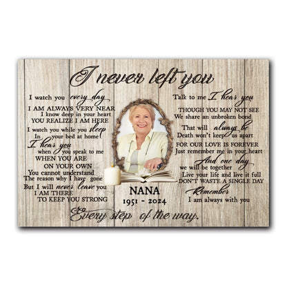 Always With You Canvas Personalized Memorial Gift For Loss of Dad, Mom