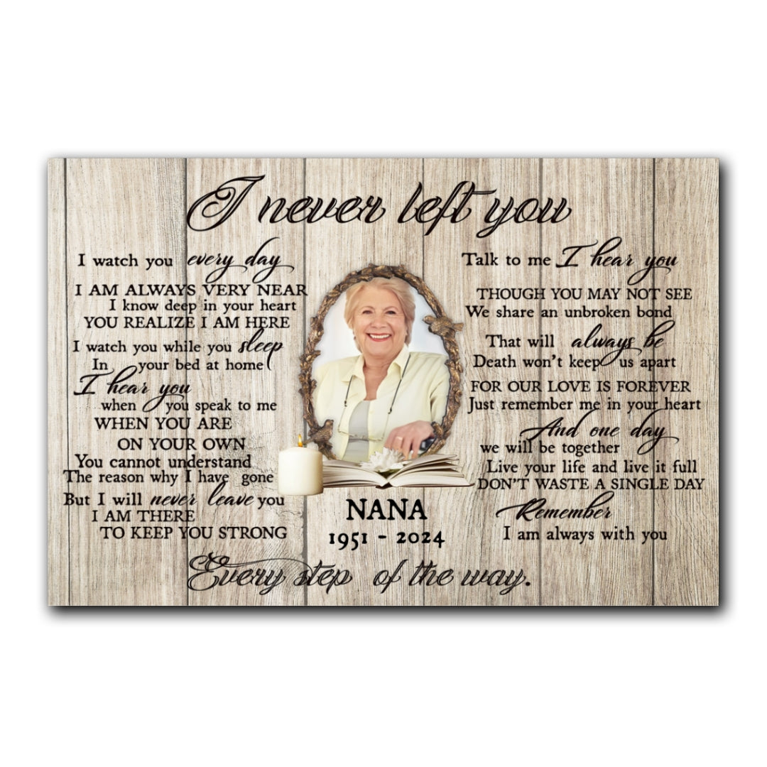 Always With You Canvas Personalized Memorial Gift For Loss of Dad, Mom