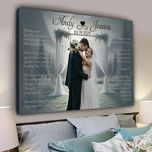 Lyrics Song Canvas Personalized Wedding Anniversary Gift For Couple