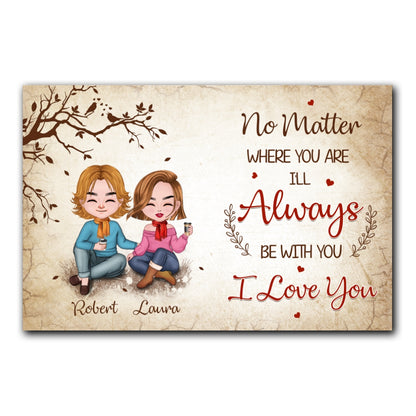 No Matter Where You Are Canvas Personalized Gifts For Couple