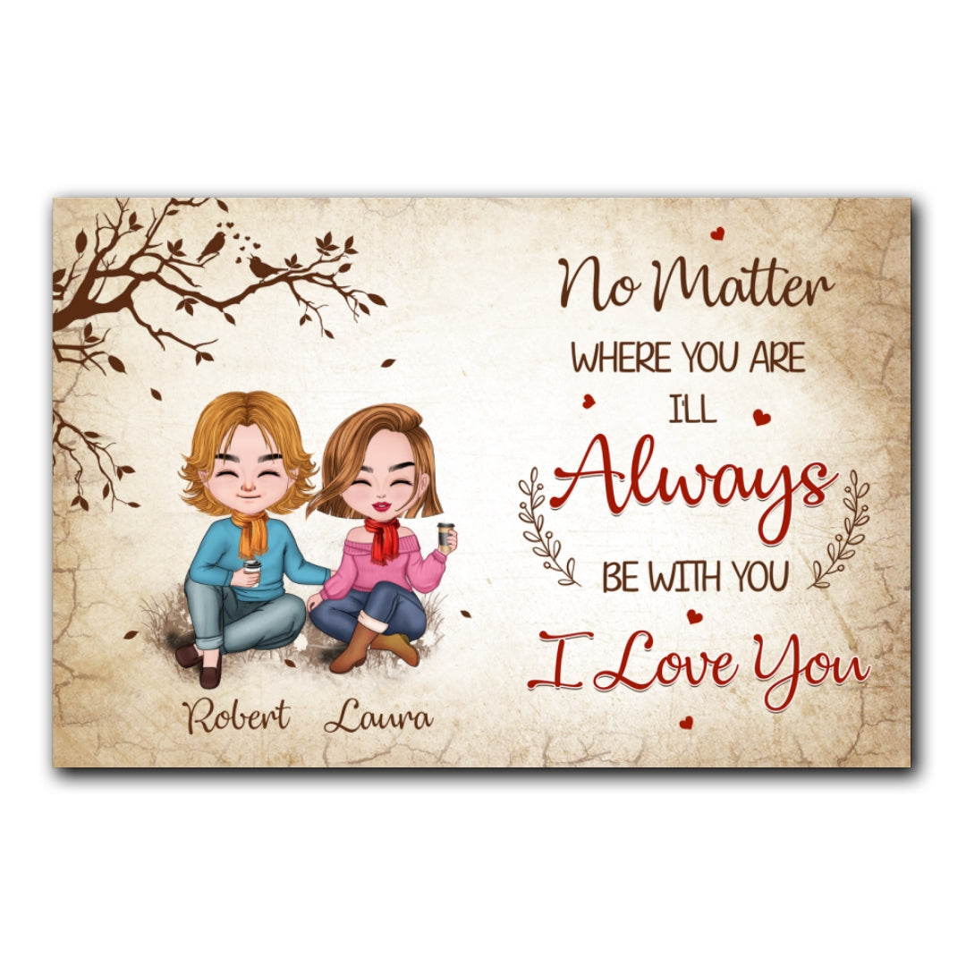 No Matter Where You Are Canvas Personalized Gifts For Couple
