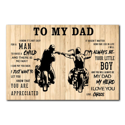 Personalized Gift For Biker Dad You Are Appreciated Poster