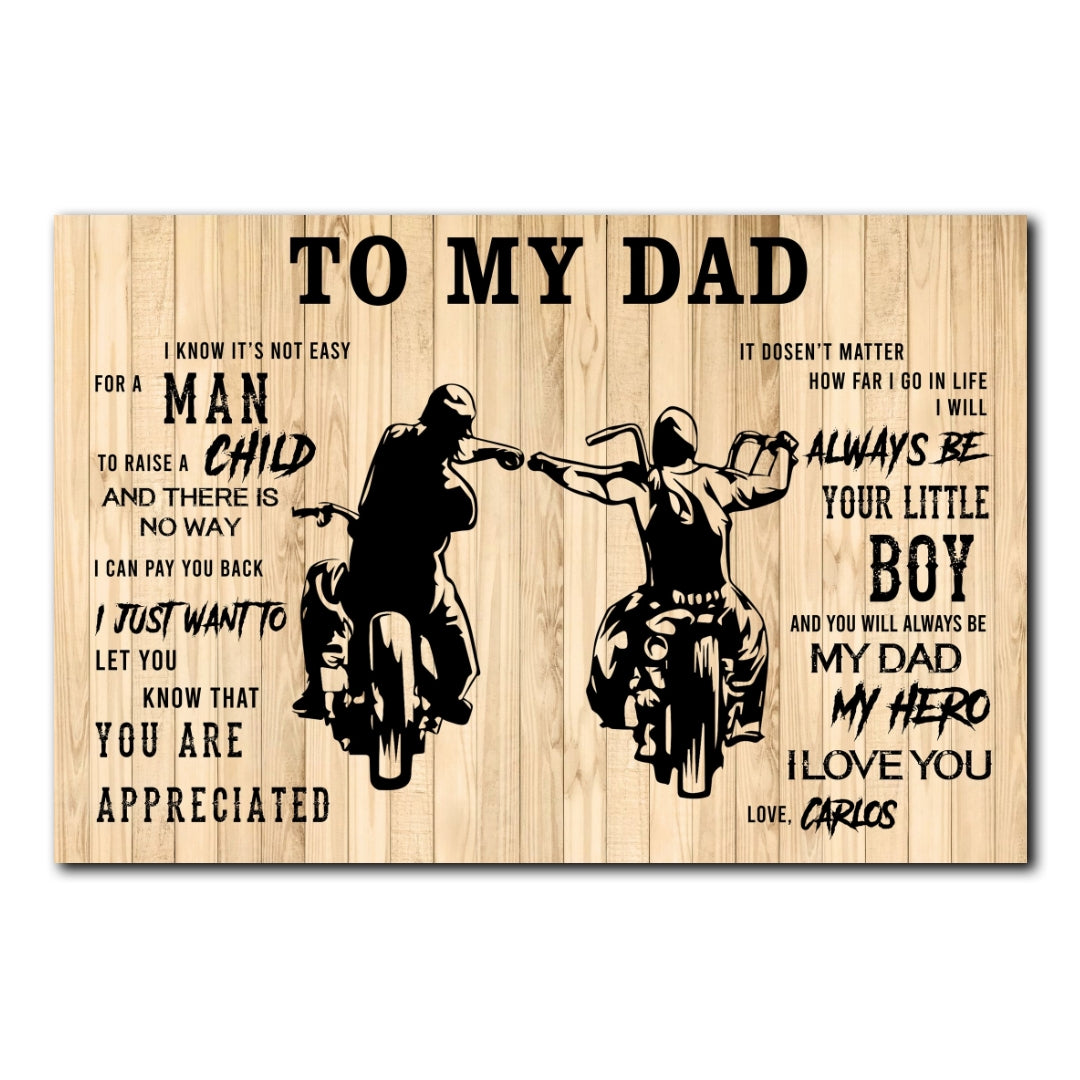 Personalized Gift For Biker Dad You Are Appreciated Poster