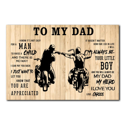 Personalized Gift For Biker Dad You Are Appreciated Poster