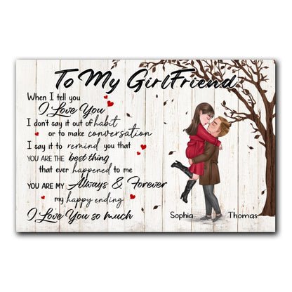 You're My Always And Forever Canvas Personalized Gift For Girlfriend