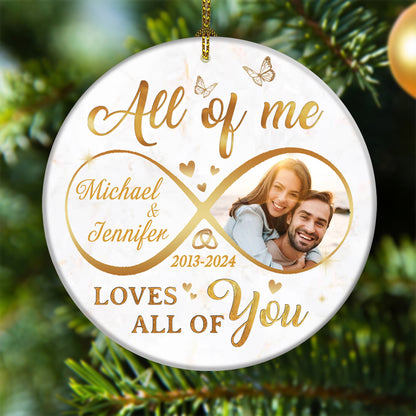 Loves All Of You Ornament Personalized Anniversary Gifts For Couple