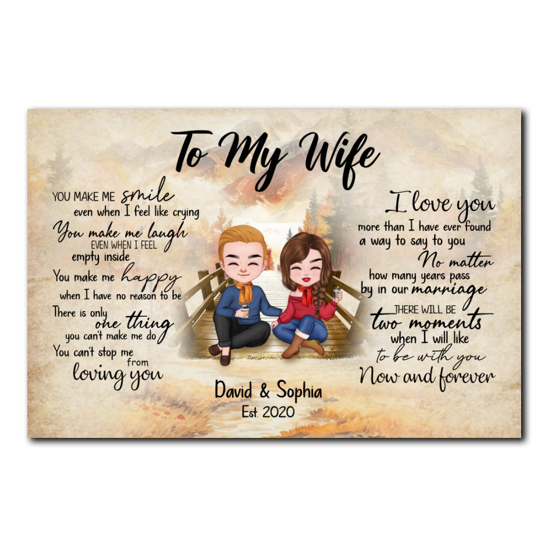 Can't Stop Loving You Poster Personalized Gift For Wife