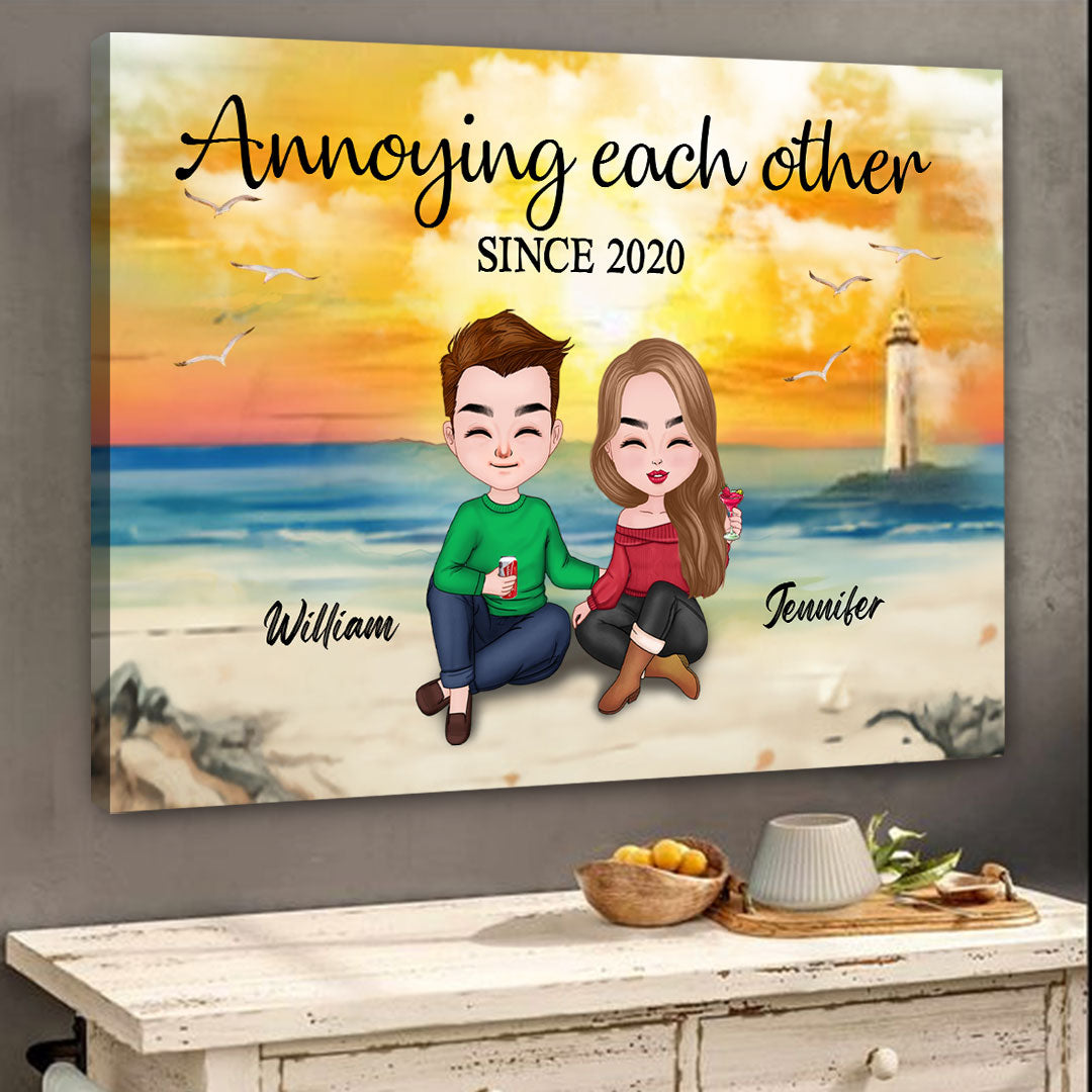 Annoying Each Other Canvas Personalized Gift For Couple