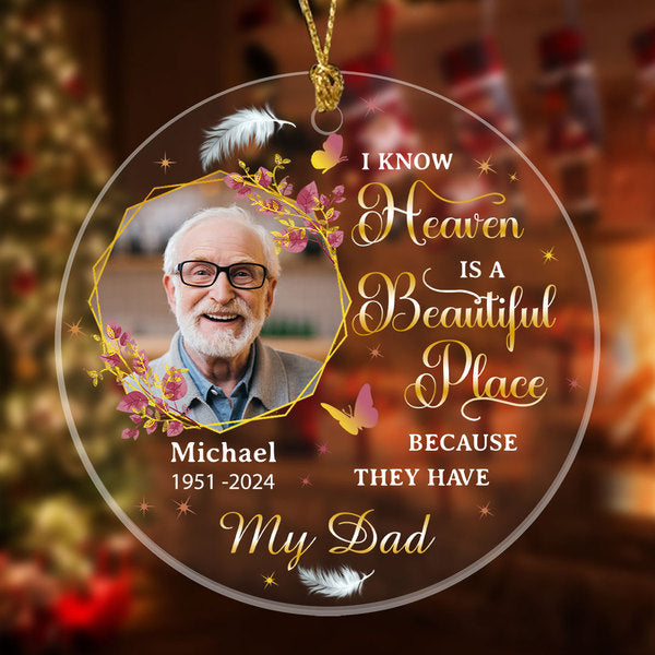 Heaven Is Beautiful Ornament Personalized Memorial Gift For Family
