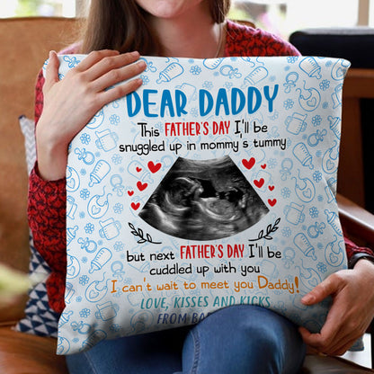 Personalized Gift For Expecting Dad Father's Day From Baby Bump Pillow