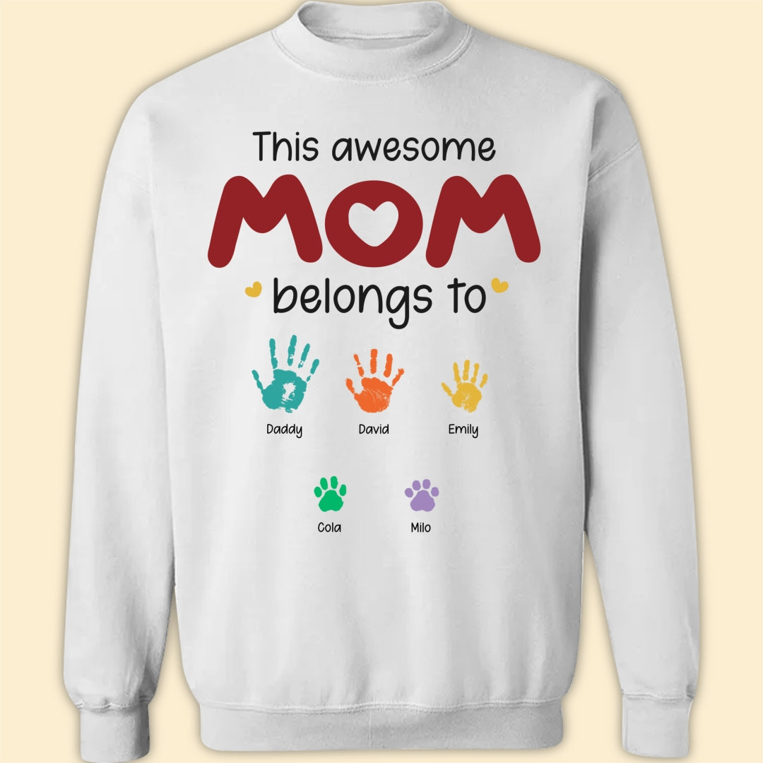 This Awesome Mom Belongs To T-shirt Personalized Gift For Mom