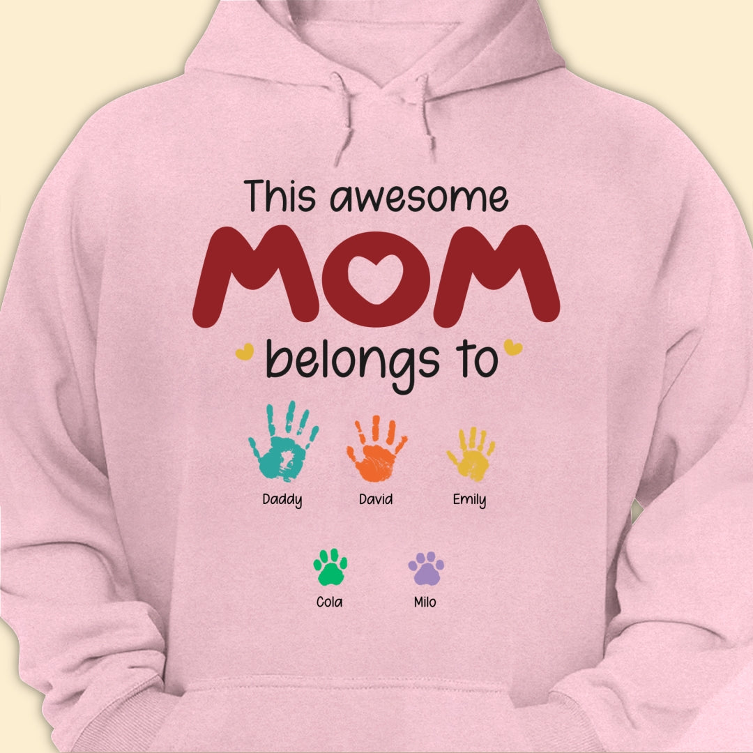 This Awesome Mom Belongs To T-shirt Personalized Gift For Mom