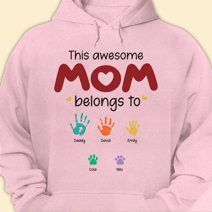 This Awesome Mom Belongs To T-shirt Personalized Gift For Mom