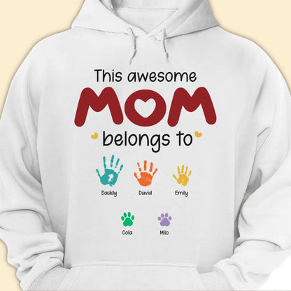 This Awesome Mom Belongs To T-shirt Personalized Gift For Mom