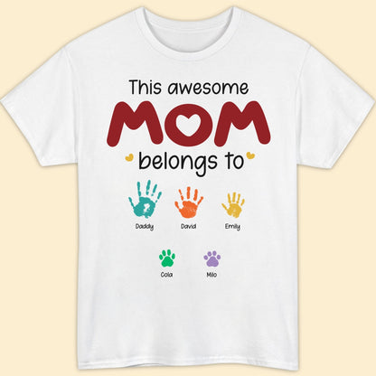 This Awesome Mom Belongs To T-shirt Personalized Gift For Mom