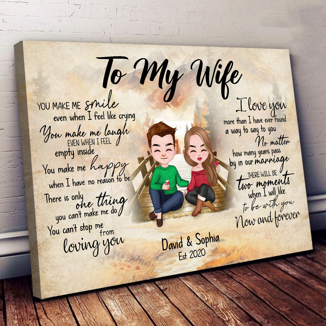Can't Stop Loving You Canvas Personalized Gift For Wife