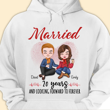 Married 20 Years Matching T-shirt Personalized Anniversary Gift For Couple