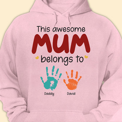 This Awesome Mom Belongs To T-shirt Personalized Gift For Mom