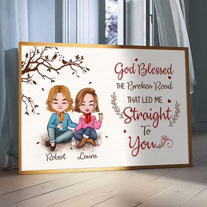 God Blessed Couple Poster Personalized Gift For Him For Her