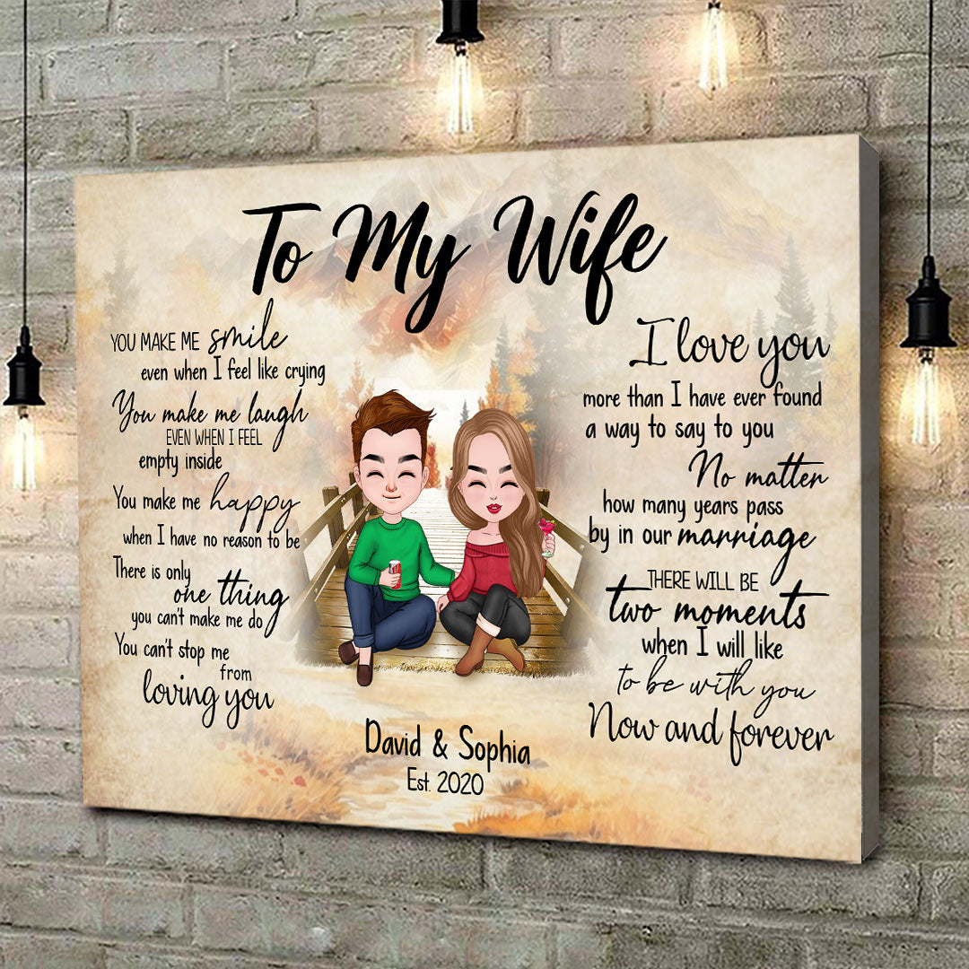 Can't Stop Loving You Canvas Personalized Gift For Wife