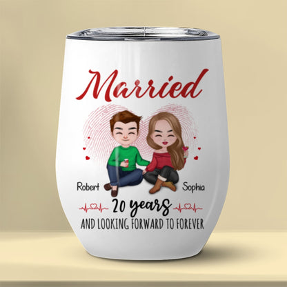 Married 20 Years Tumbler Personalized Anniversary Gift By Year For Couple