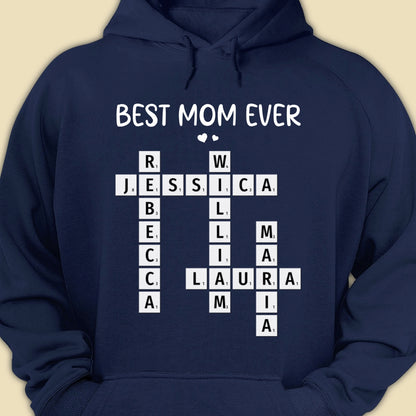 Best Mom Ever Crossword Puzzle Shirt Personalized Gift For Mother