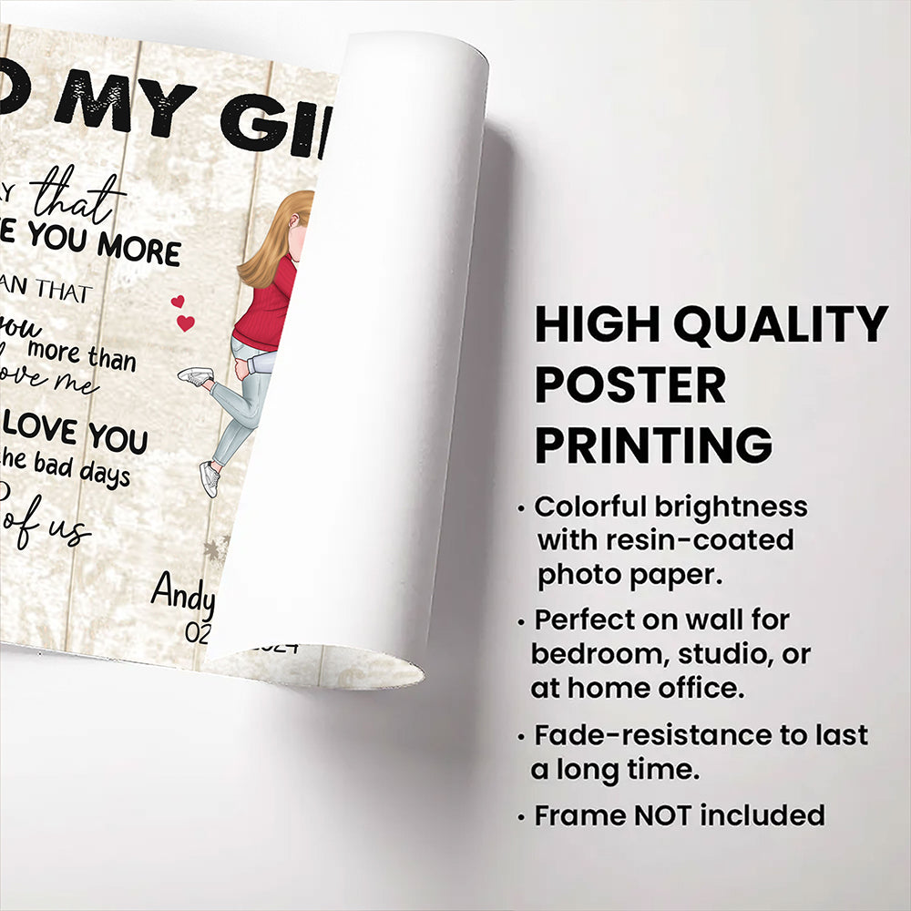 When I Say I Love You More Personalized Poster Romantic Gift For Girlfriend