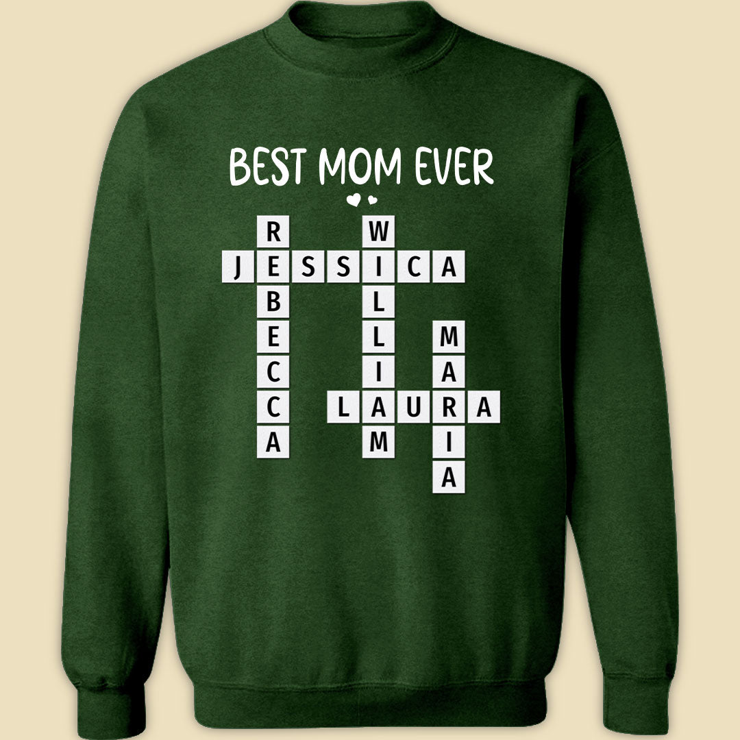 Best Mom Ever Crossword Puzzle Shirt Personalized Gift For Mother