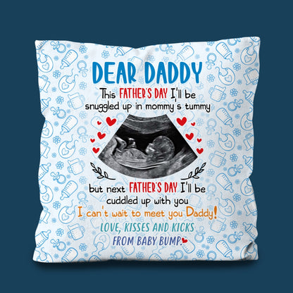 Personalized Gift For Expecting Dad Father's Day From Baby Bump Pillow
