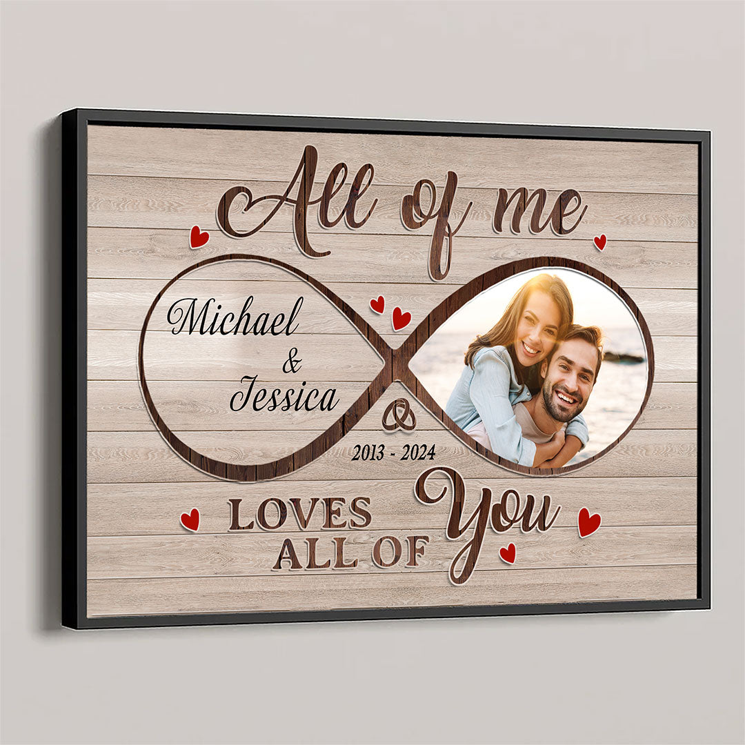 Loves All Of You Poster Personalized Anniversary Gift For Couple