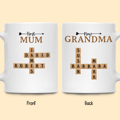 Now Grandma Crossword Puzzle Mug Personalized Gift For Grandma