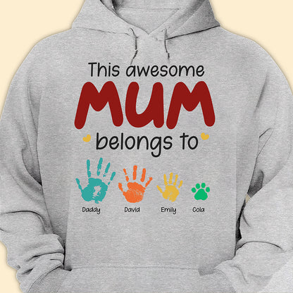This Awesome Mom Belongs To T-shirt Personalized Gift For Mom