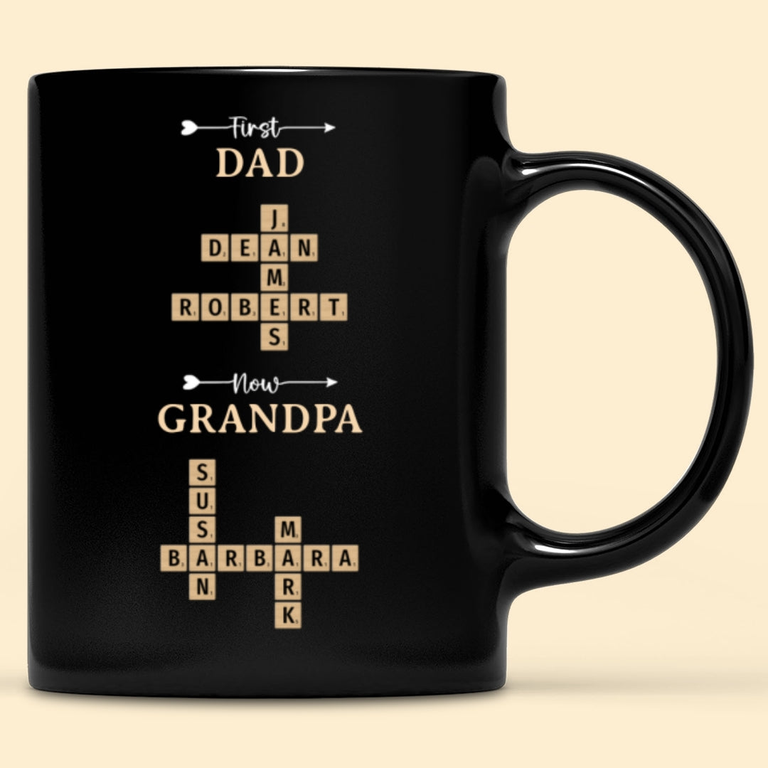 Now Grandpa Crossword Puzzle Mug Personalized Gift For Grandpa