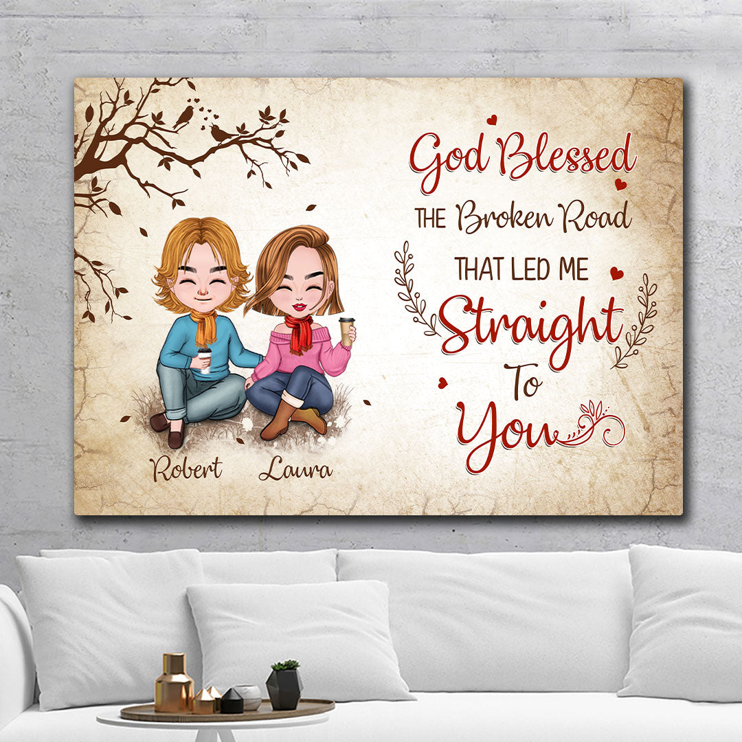 God Blessed Couple Canvas Personalized Gifts For Him For Her
